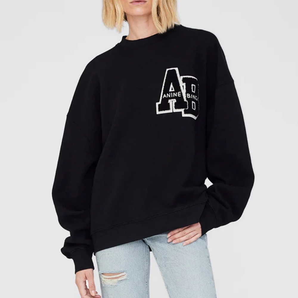 Anine Bing oversized letterman sweatshirt